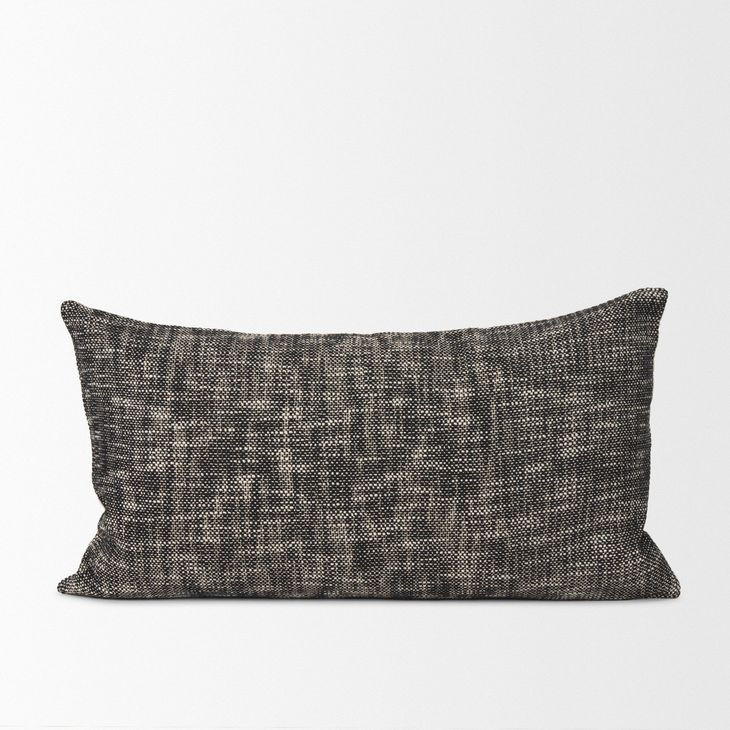 Jalia Cream and Black Decorative Lumbar Pillow Cover