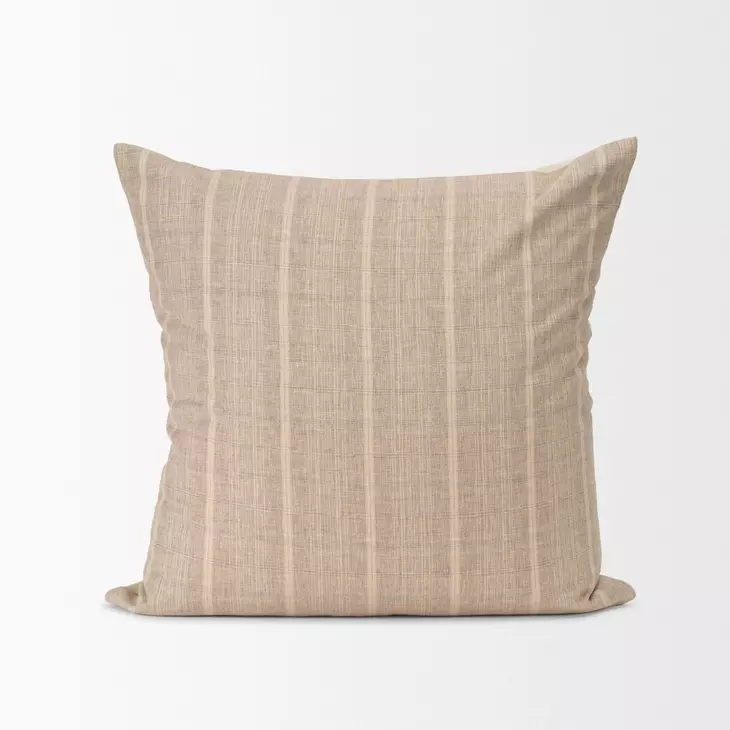 Jensen Beige and Gray Decorative Square Pillow Cover