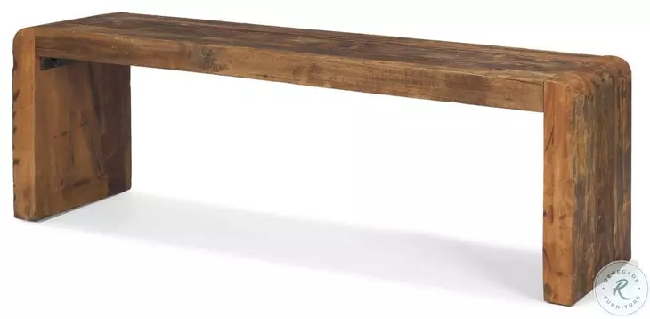 Estelle Rustic Brown Reclaimed Wood Bench