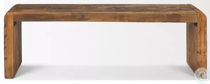 Estelle Rustic Brown Reclaimed Wood Bench