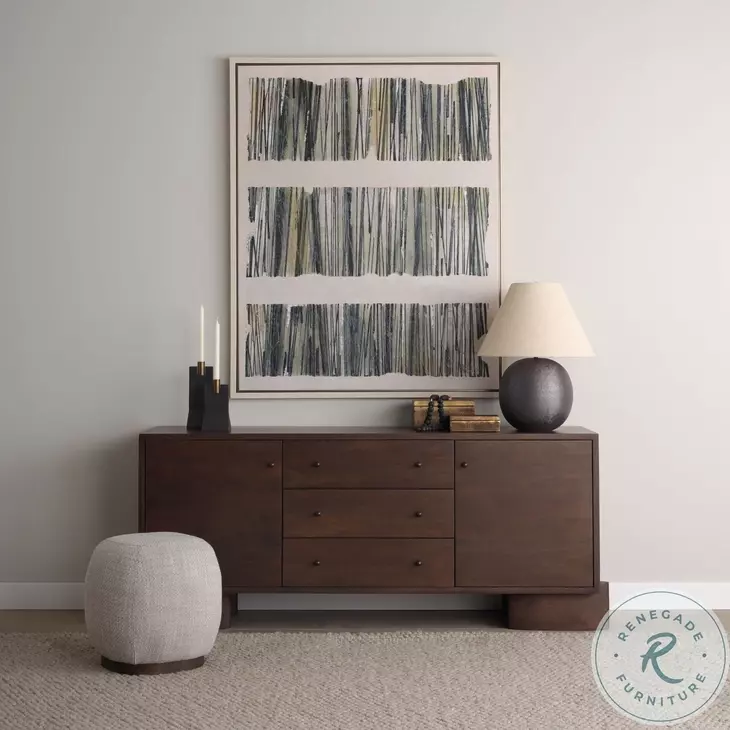 Siren Gray Fabric Accent Stool