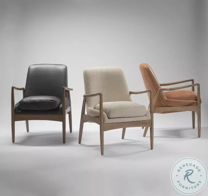 Westan Cognac Faux Leather Accent Chair