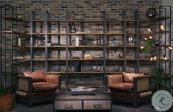 Taunton Brown Wood 6 Shelving Unit