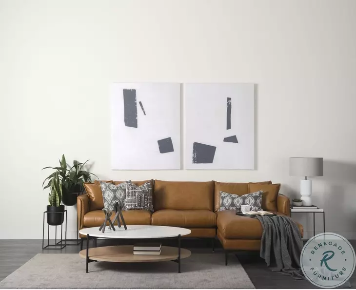 Larkin White Marble And Black Metal Round Occasional Table Set with Brown Wood Shelf