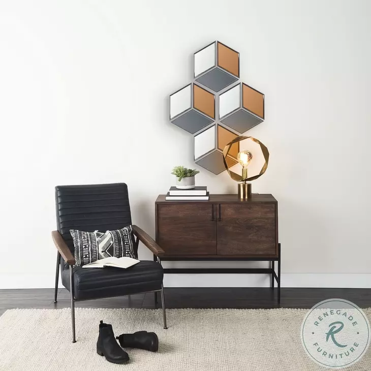 Lennox Black Geometric Mirror Set Of 3