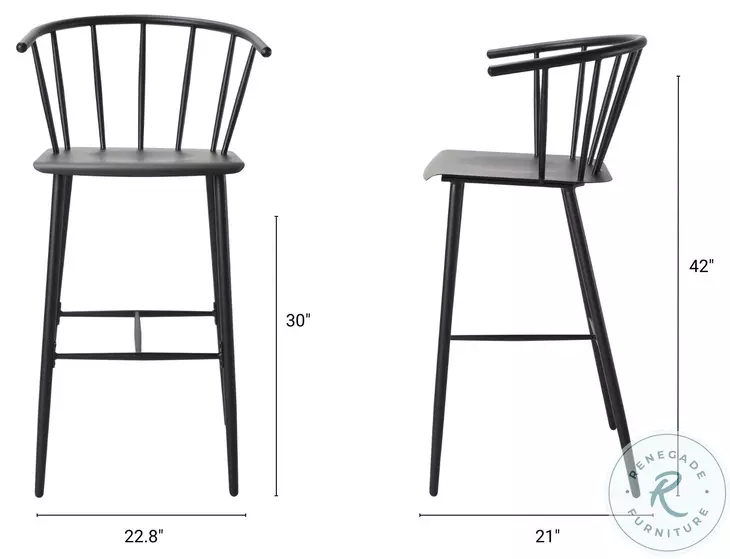 Colin Black Metal Bar Stool