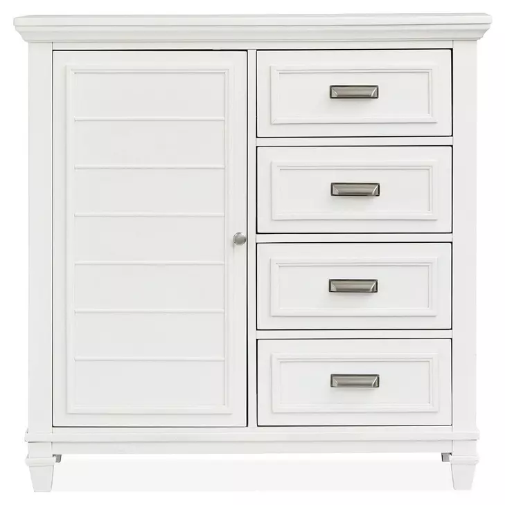 Harborwick White Dove 4 Drawer Door Chest