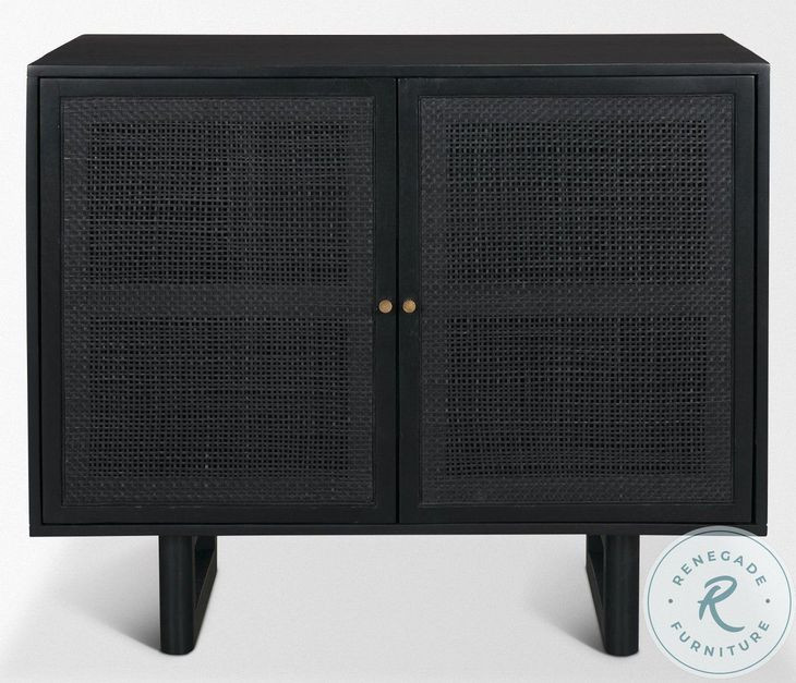 Grier Matte Black Accent Cabinet