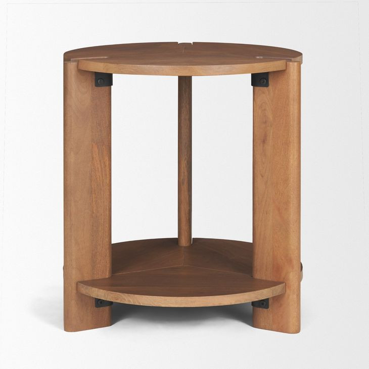 Hisako Brown Round Side Table