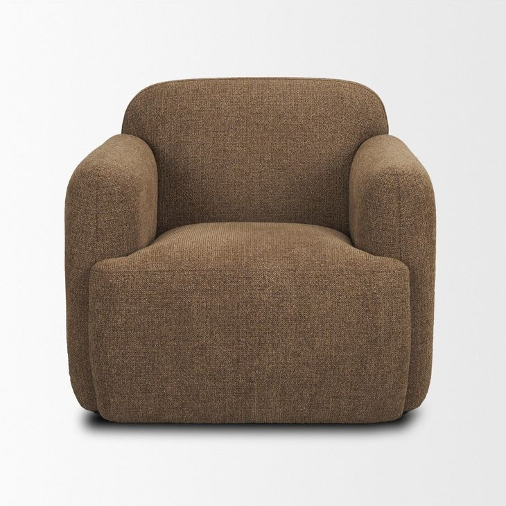 Saga Brown Upholstered Club Chair
