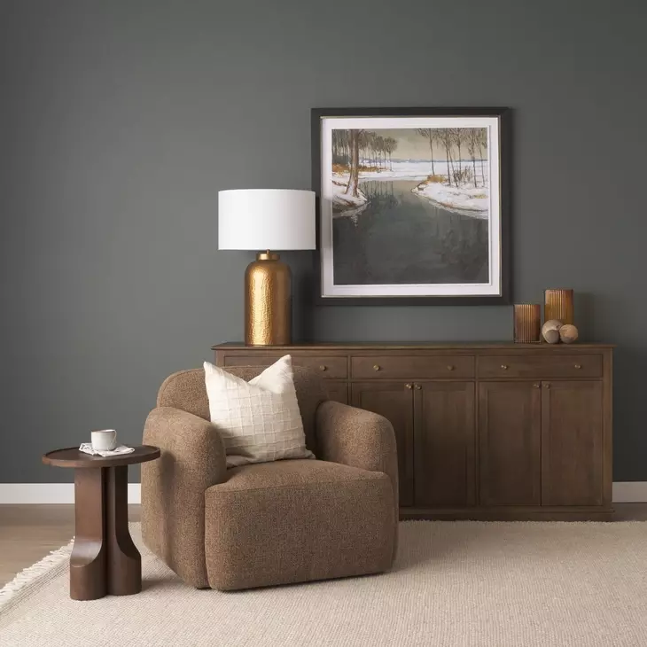 Saga Brown Upholstered Club Chair