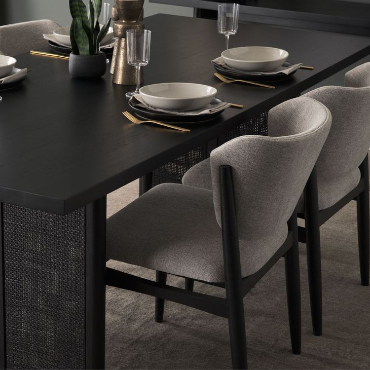 Grier Black 84" Rectangular Dining Table