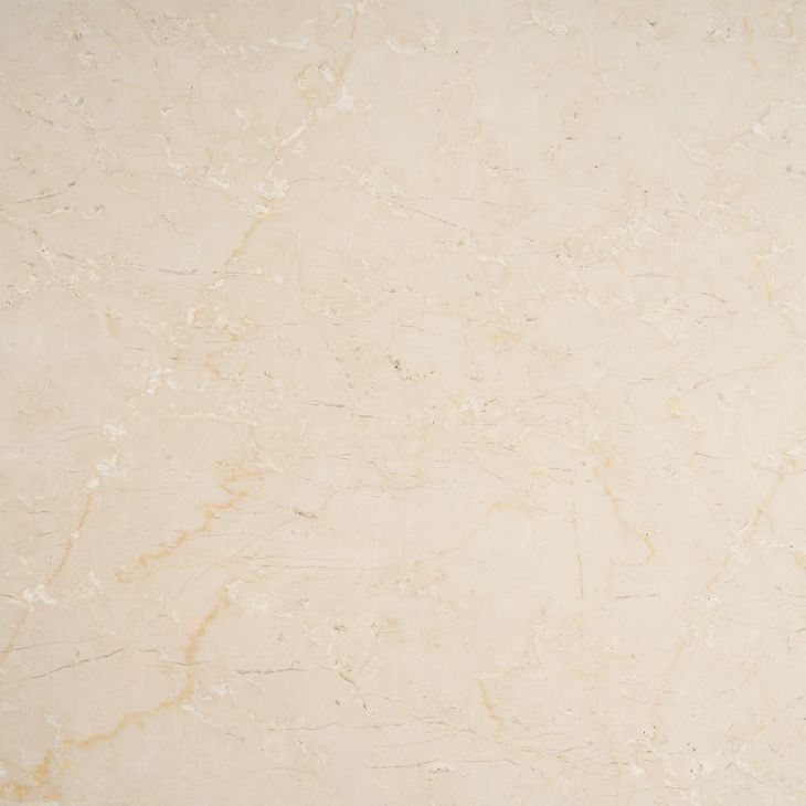 Marbrello Cream and Brown 60" Round Marble Top Dining Table