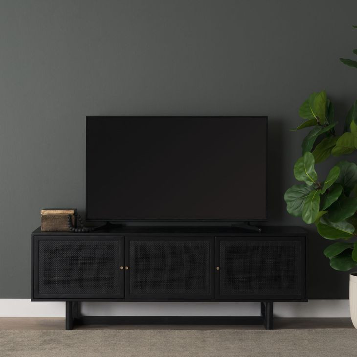Grier Black 65" Media Console