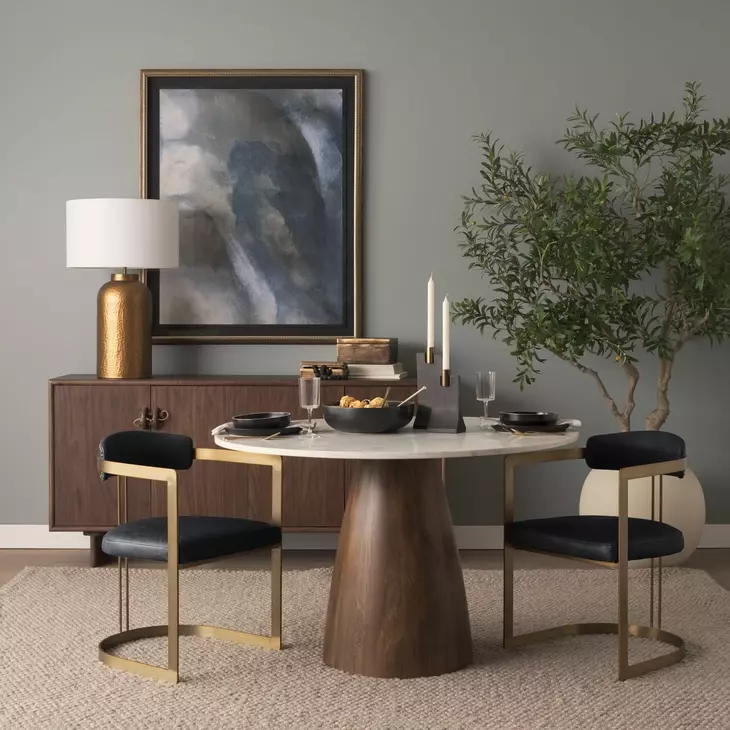 Hollyfield II Black Upholstered Dining Chair with Nailhead Trim
