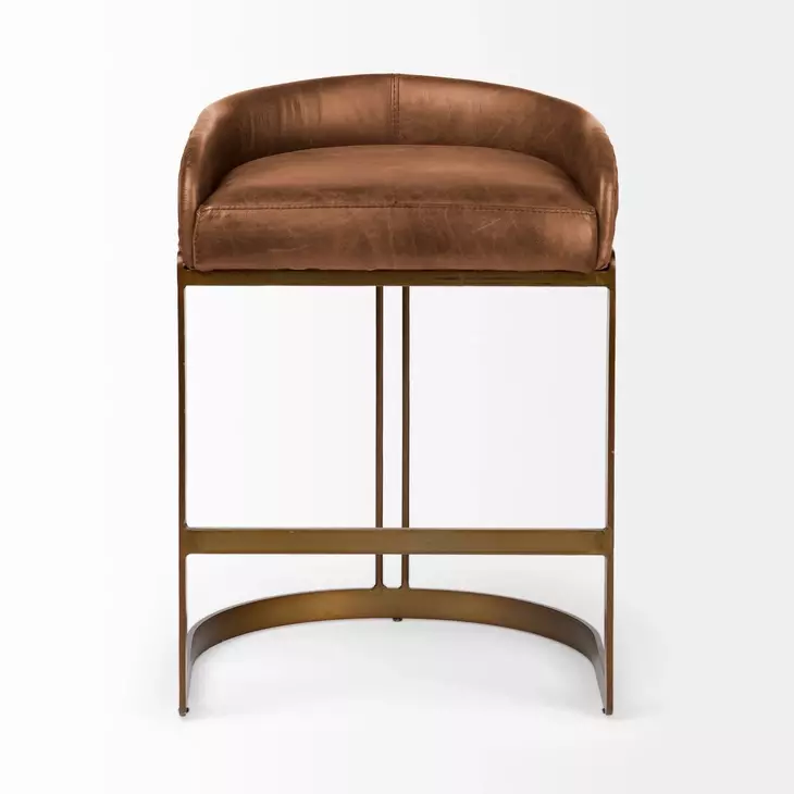 Hollyfield II Brown Upholstered Counter Height Stool