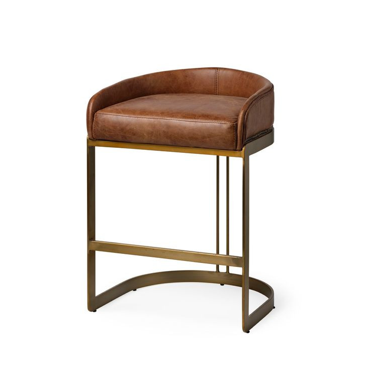 Hollyfield II Brown Upholstered Counter Height Stool