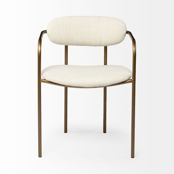 Parker I Cream Upholstered Dining Chair