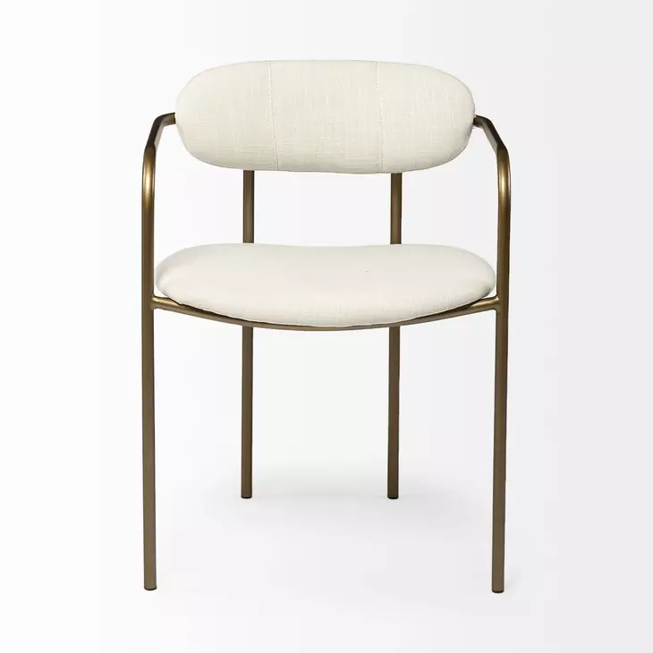 Parker I Cream Upholstered Dining Chair Set of 2