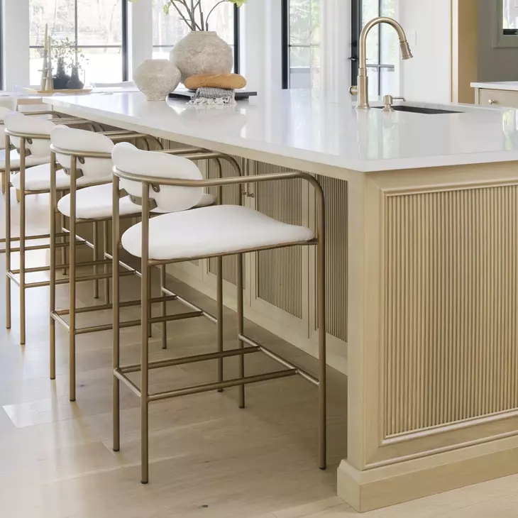 Parker Cream Upholstered Counter Height Stool
