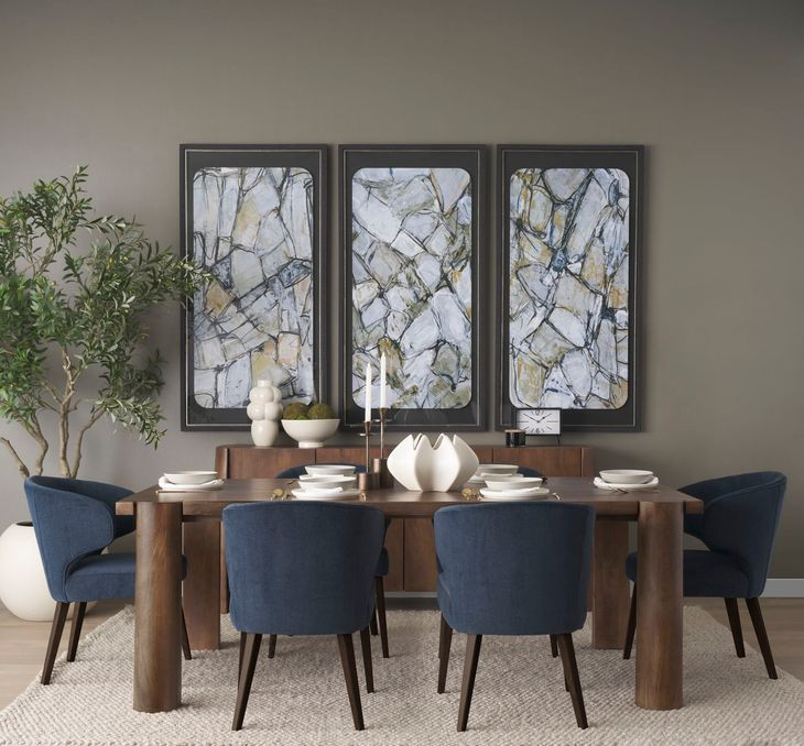 Niles Navy Upholstered Dining Chair