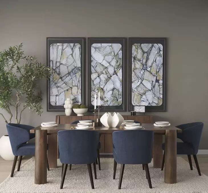 Niles Navy Upholstered Dining Chair