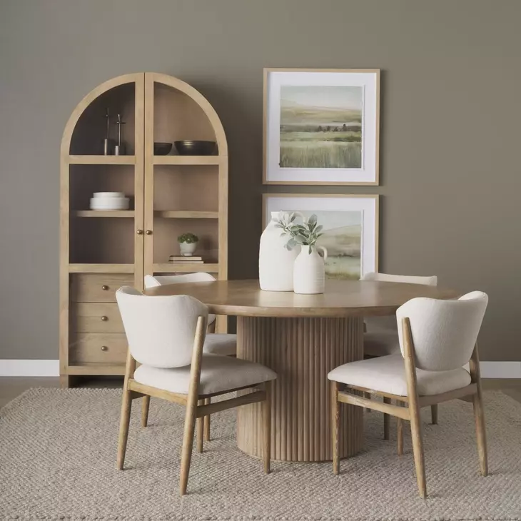 Cline Cream Performance Fabric Dining Chair