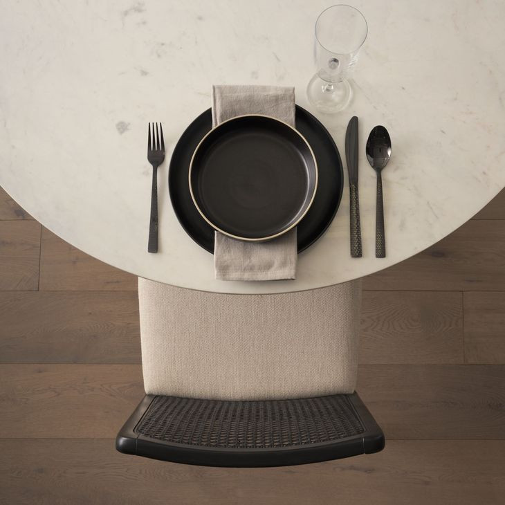 Clara Cream and Black Upholstered Dining Chair