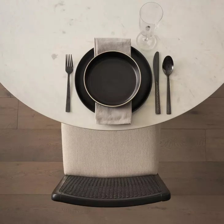 Clara Cream and Black Upholstered Dining Chair