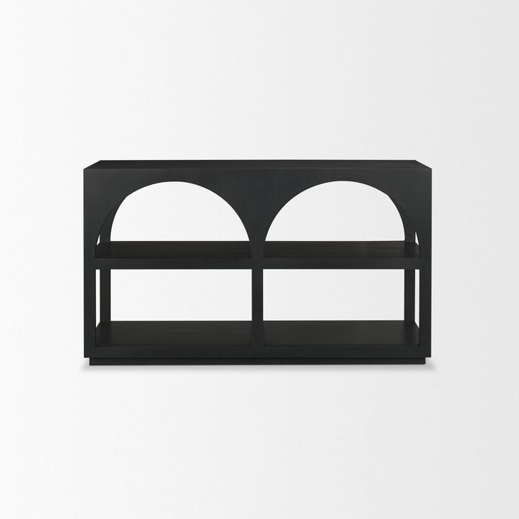 Bela Matte Black 54" Arched Media Console
