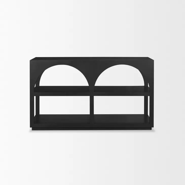 Bela Matte Black 54" Arched Media Console