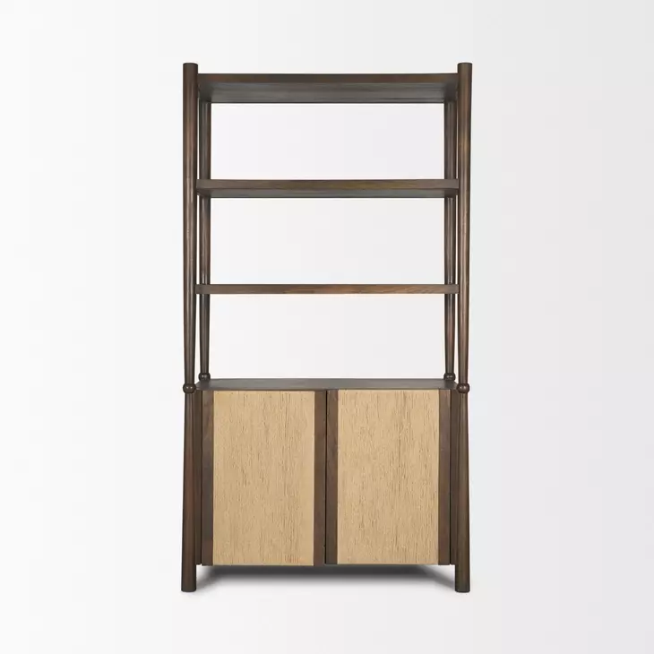 Bondi Dark Brown 2 Door Bookcase