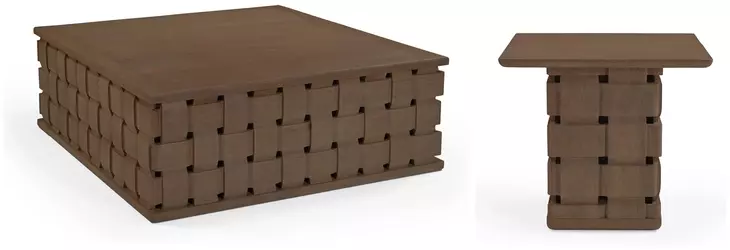 Trellyn Dark Brown Square Occassional Table Set