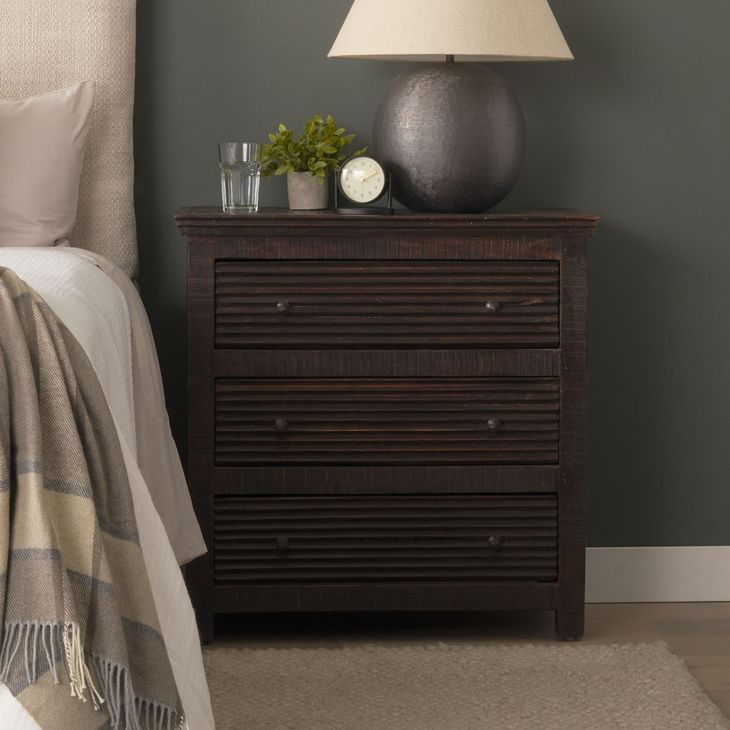 Rhett Medium Brown 3 Drawer Cabinet