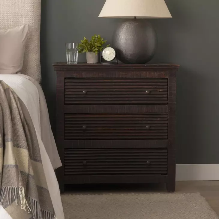 Rhett Medium Brown 3 Drawer Cabinet