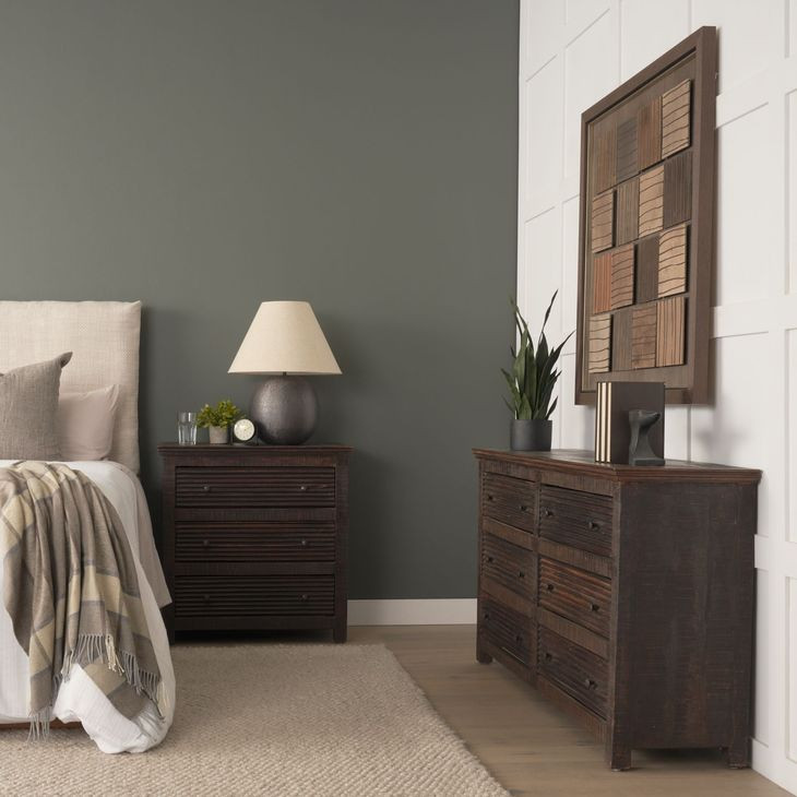 Rhett Medium Brown 6 Drawer Cabinet