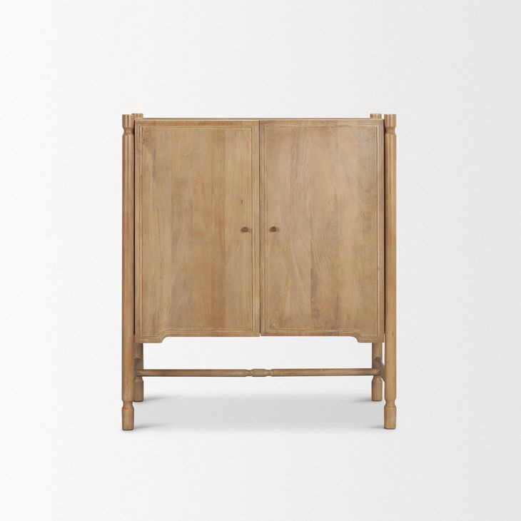 Phil Light Brown 2 Door Bar Cabinet