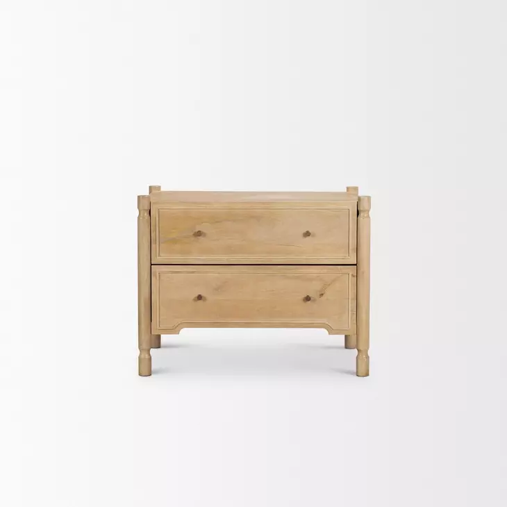 Phil Light Brown 2 Drawer Accent Cabinet