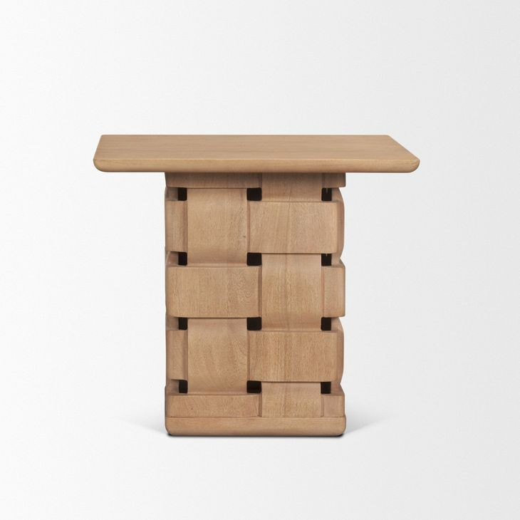 Trellyn Light Brown Square Accent Table