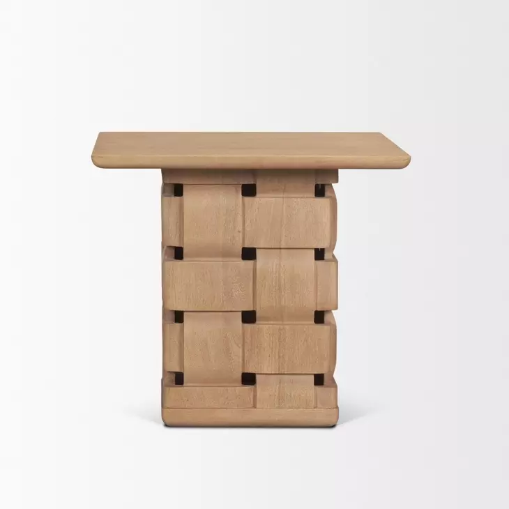 Trellyn Light Brown Square Accent Table
