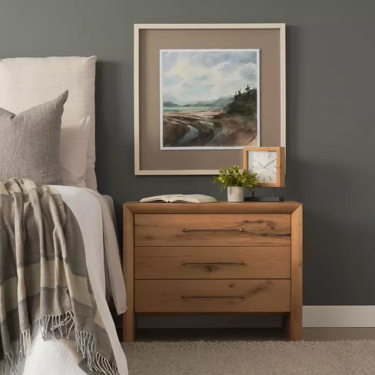 Belford Light Brown 3 Drawer Nightstand