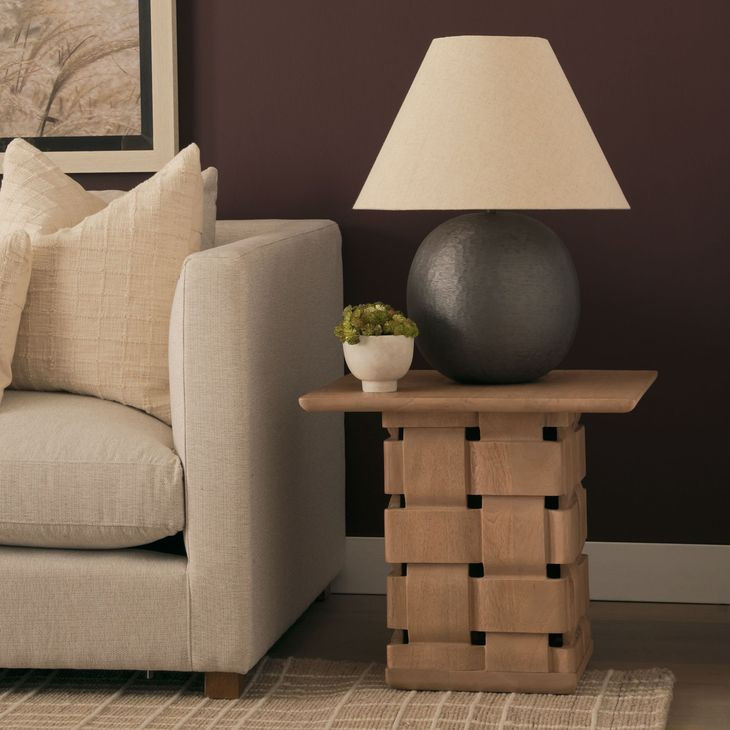 Trellyn Light Brown Square Accent Table