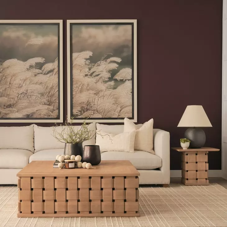 Trellyn Light Brown Square Accent Table
