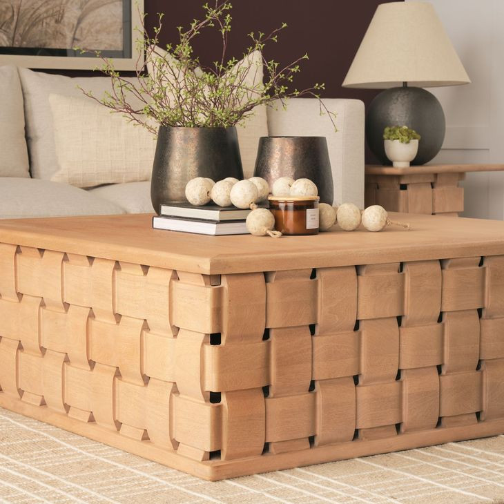 Trellyn Light Brown Square Coffee Table