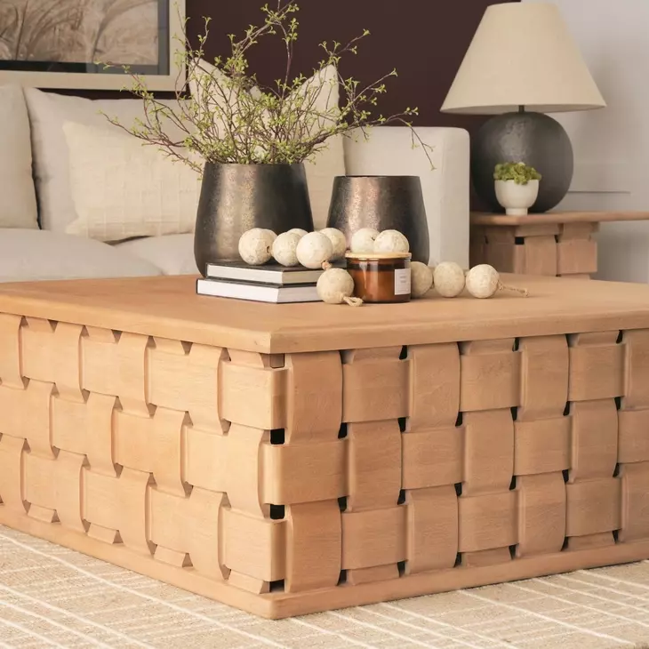 Trellyn Light Brown Square Coffee Table