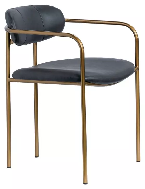 Parker Black Upholstered Dining Chair Set of 2
