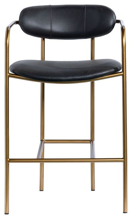Parker Black Upholstered Counter Height Stool