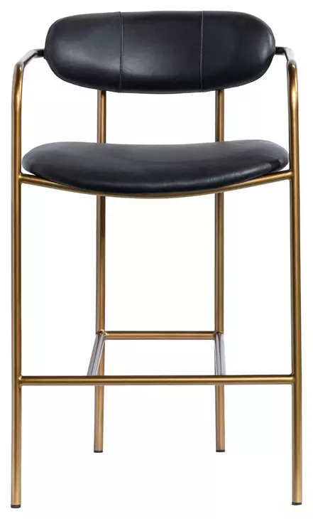 Parker Black Upholstered Counter Height Stool