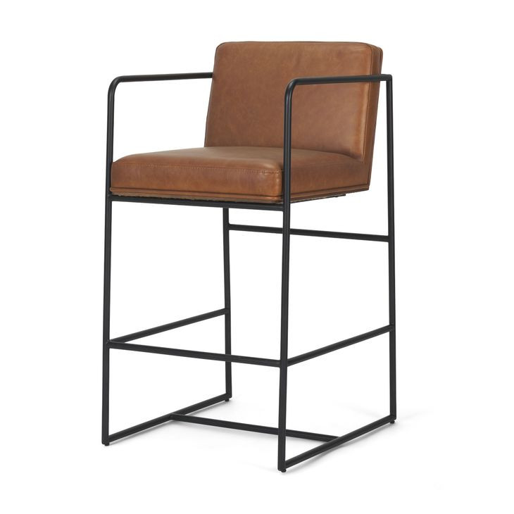 Stamford Brown Leather Upholstered Counter Height Stool