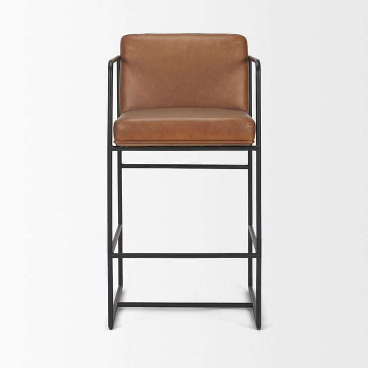Stamford Brown Leather Upholstered Counter Height Stool